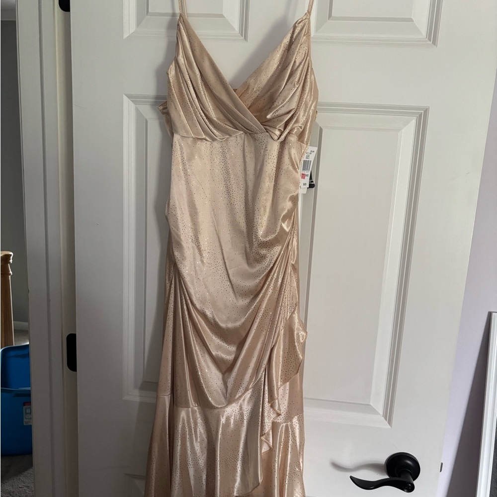 City Triangles Asymmetrical Gold Dress